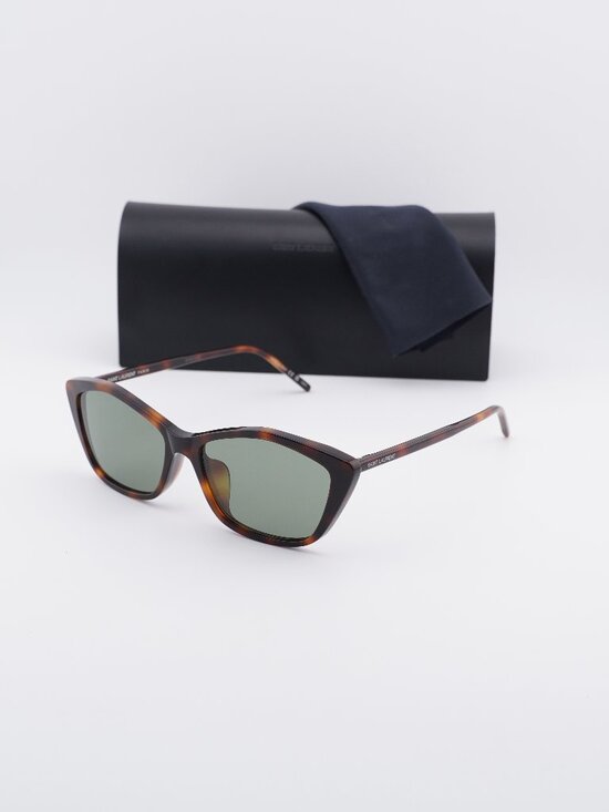 Saint Laurent SL 775/F 003 Cat Eye Women Sunglasses - Havana / Green main image 4